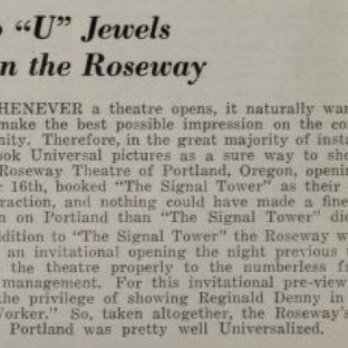 Roseway Theater | Oregon Theater Project